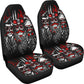 Set 2 pcs Gothic skull car seat covers