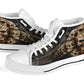 Awesome skull high top shoes