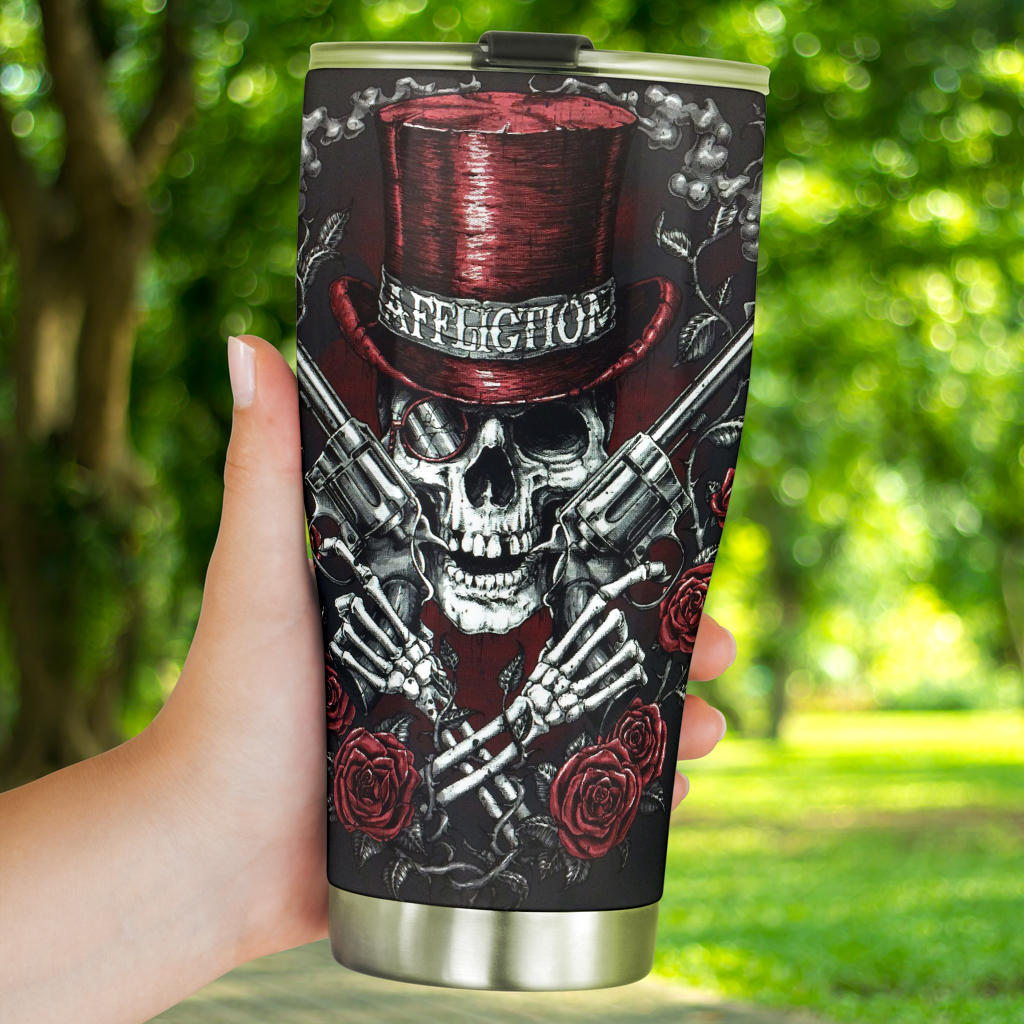Rose skull coffee mug, biker skull mug, christmas skull tumbler cup mug, flame skull tumbler, halloween jumbo Mug, flame skull cup
