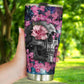 Skull floral tumbler mug cup