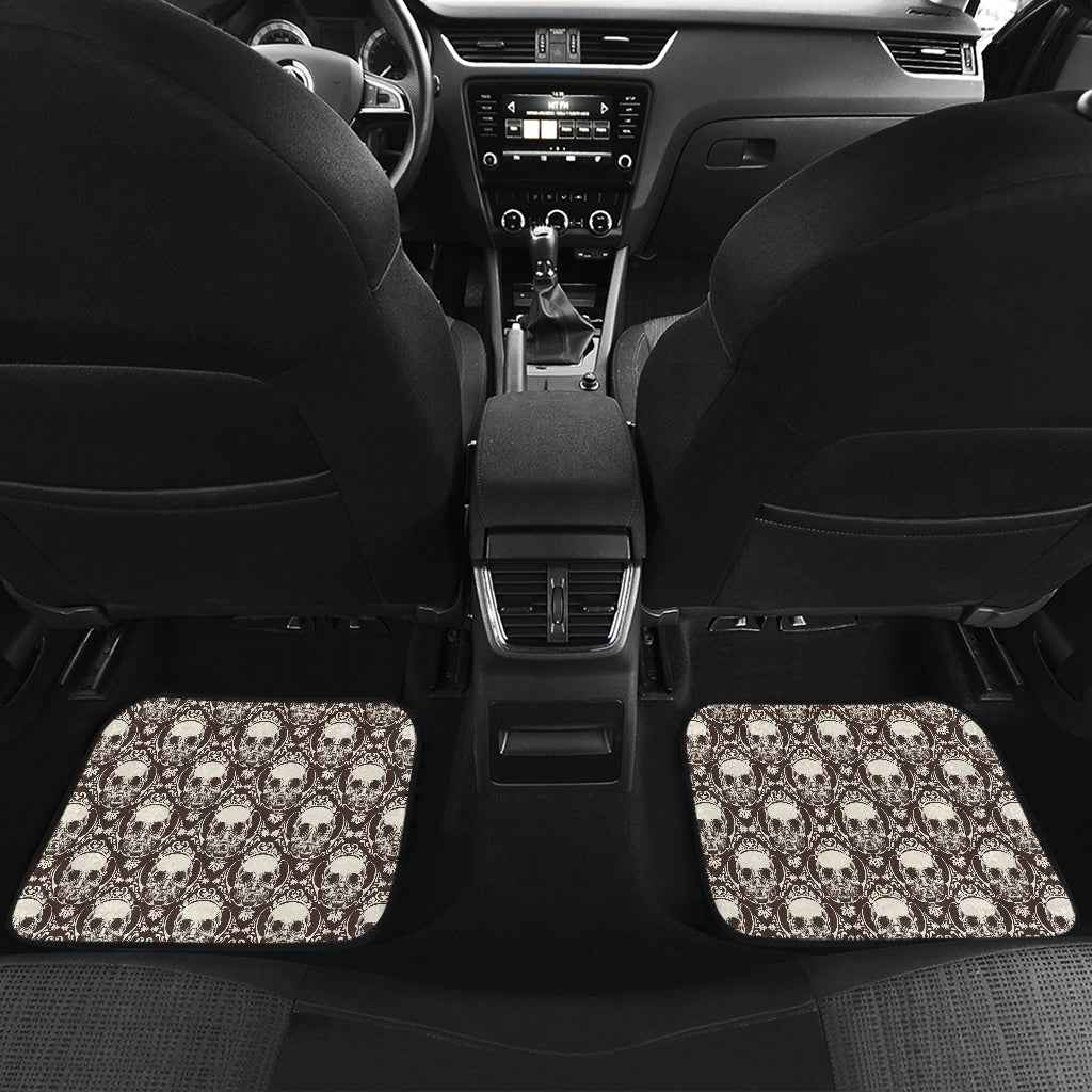 Set 4 pcs sugar skull day of the dead car mats