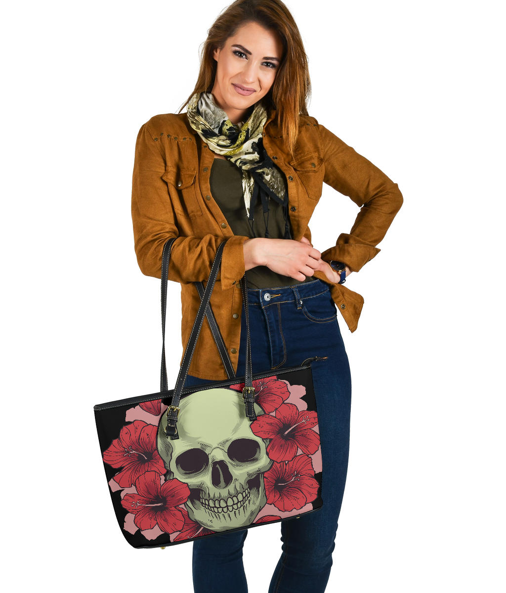 Floral skull bag purse handbag