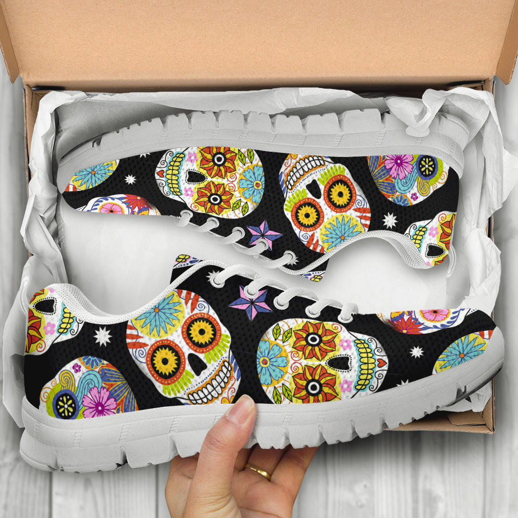 Sugar skull sneakers shoes