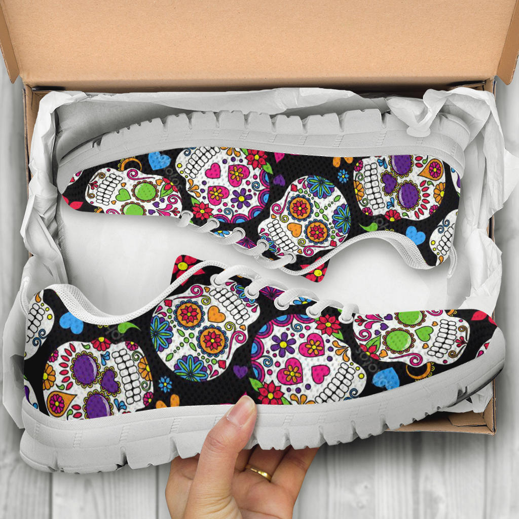 Sugar skull day of the dead sneaker shoes