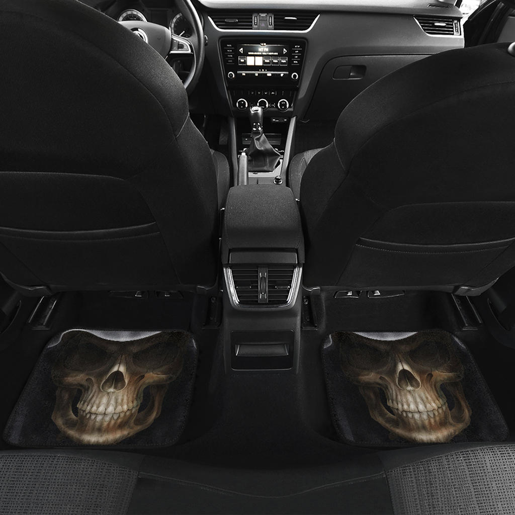 Set of 4 pcs skull gothic grim reaper car mats