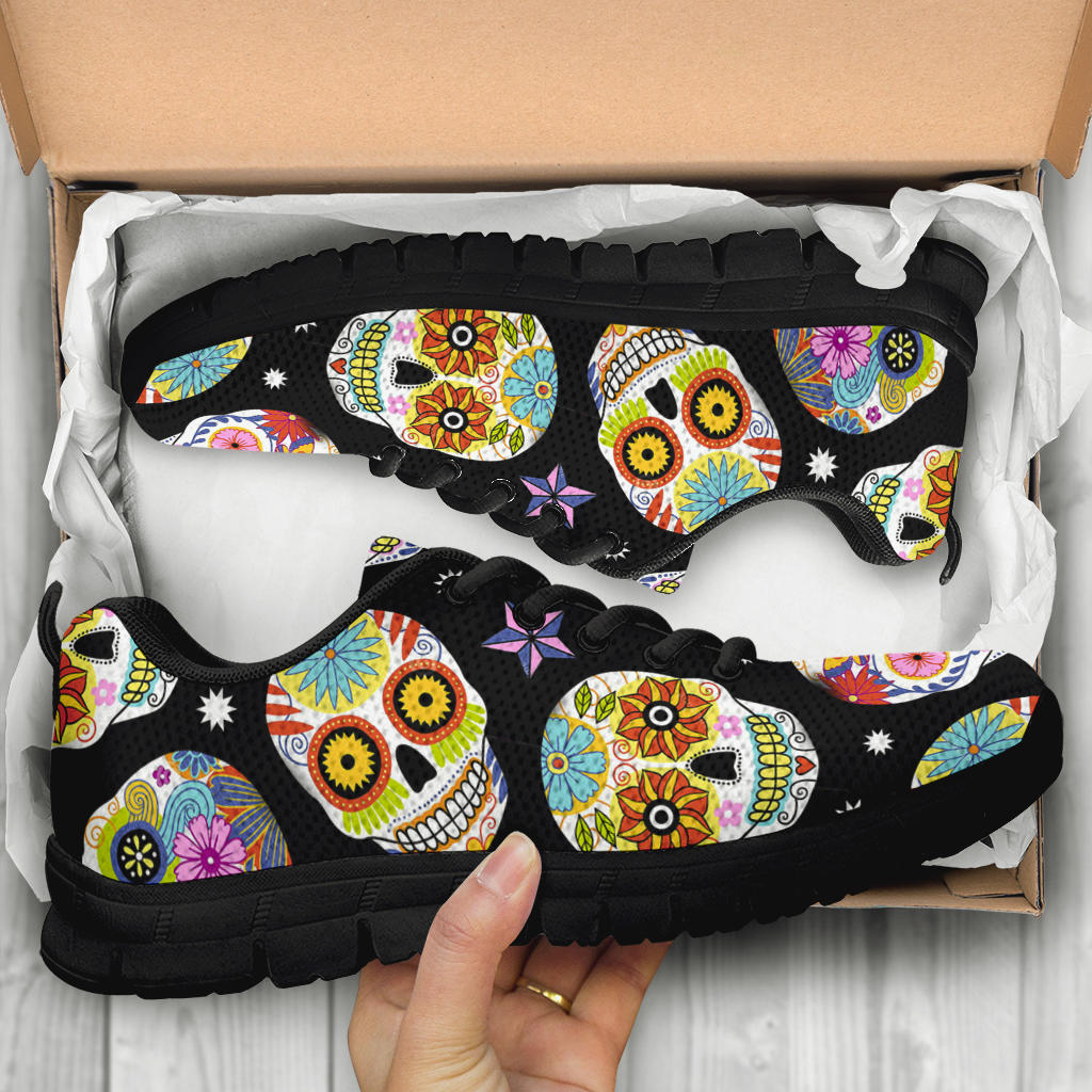 Sugar skull sneakers shoes