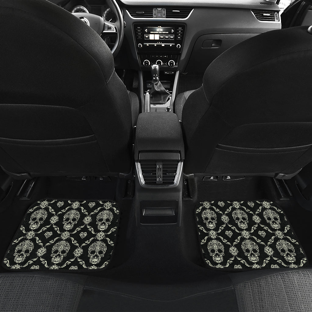 Set of 4 pcs skull car mats