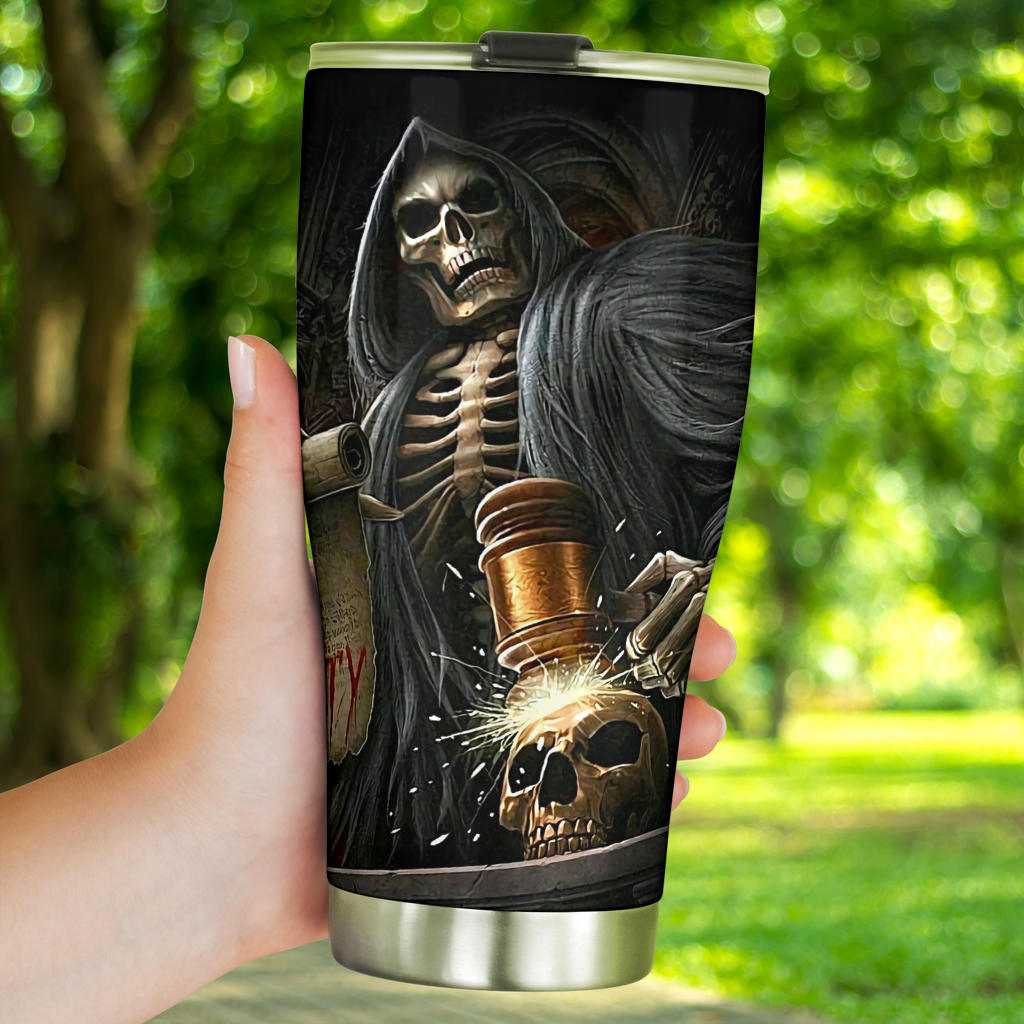 Christmas skull cup, halloween tumblr, gothic skull jumbo Mug, motorcycle skull mug, flaming skull tumbler, halloween tumbler cup mug