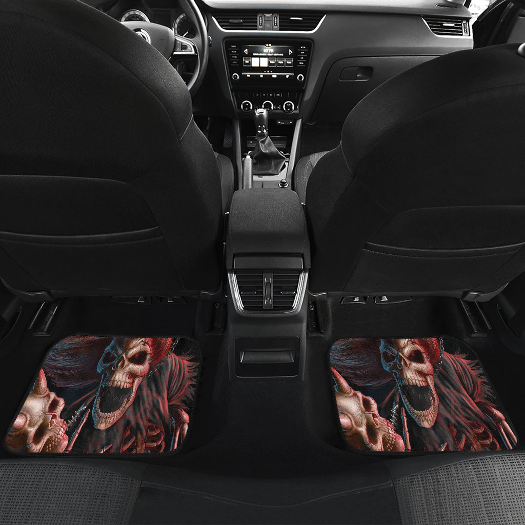 Set of 4 pcs skull car mats