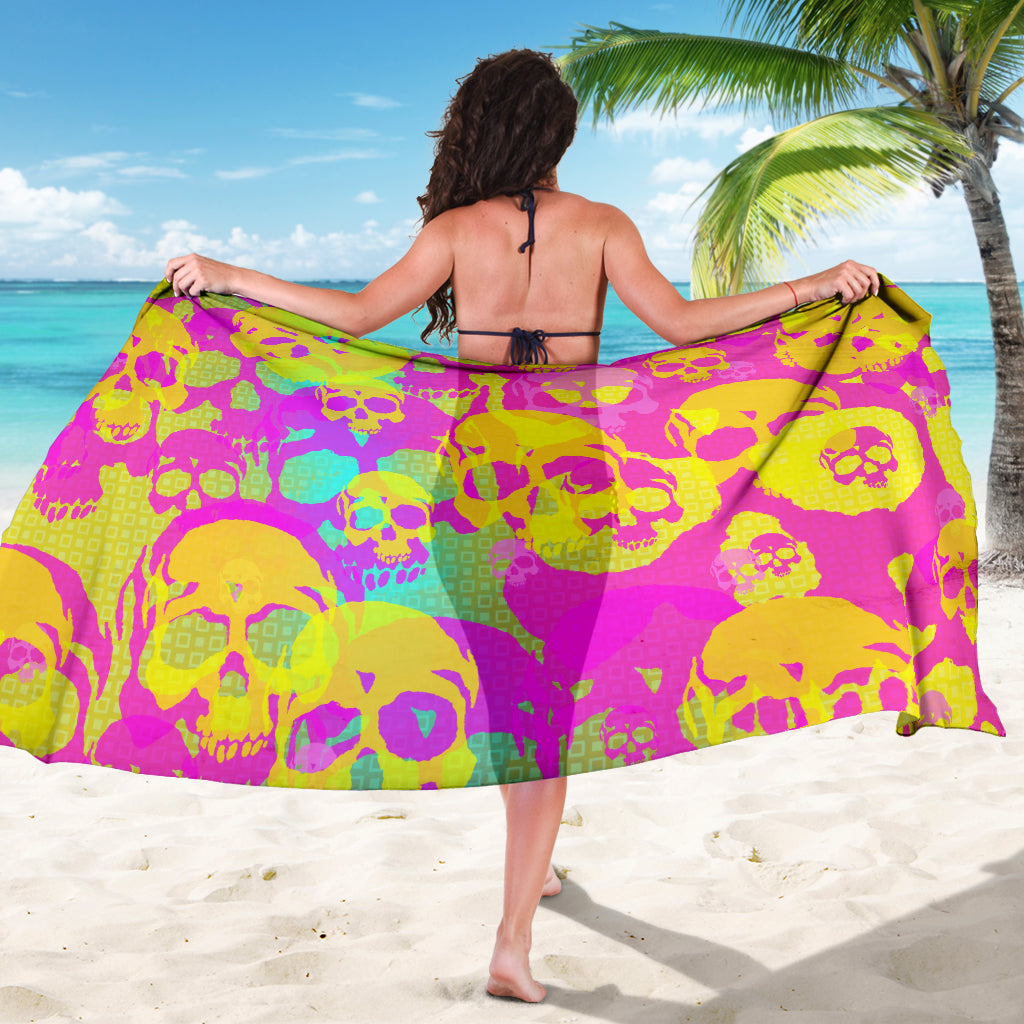 Yellow skull sarong