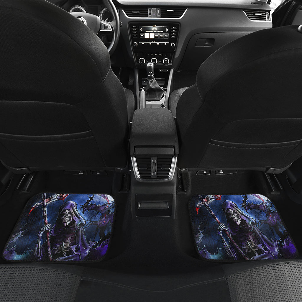 Set 4 pcs grim reaper skull car mats