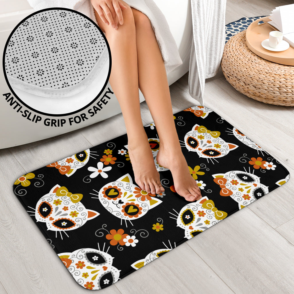 Sugar skull toilet cover & mat