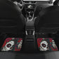 Set of 4 pcs sugar skull girl car mat