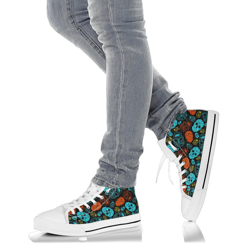 Sugar Skull High Top Shoes Day of the dead shoes