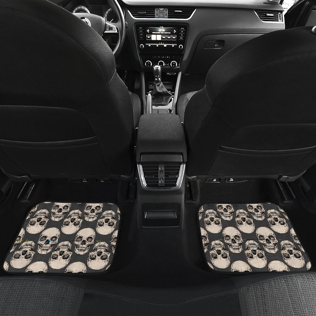 Set of 4 pcs gothic skull car mats