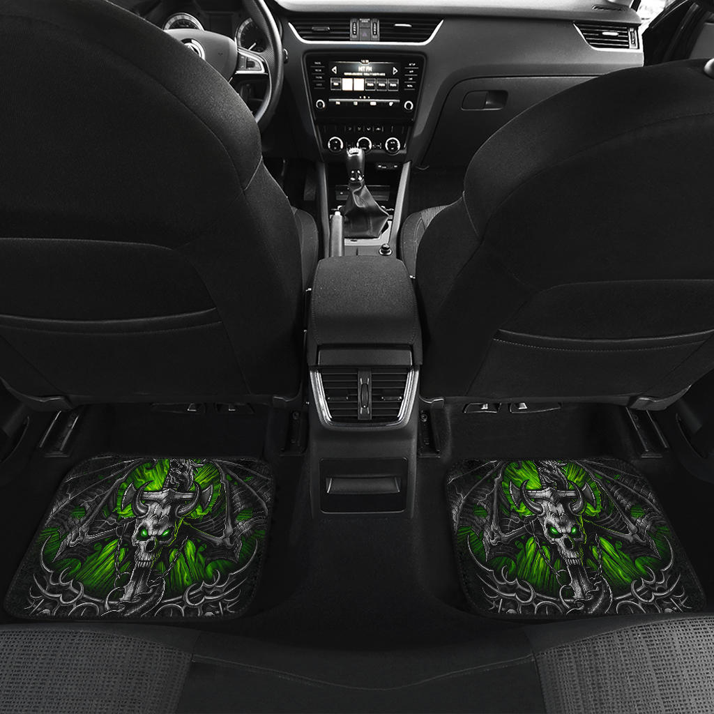 Set of 4 pcs dragon skull car mat