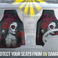 Set 2 pcs Sugar skull girls Day of the dead car seat covers