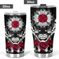 Floral skull tumblr, grim reaper mug, skeleton tumblr, floral skull jumbo Mug, rose skull tumblr, christmas skull freezer Mug
