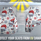 Skull christmas car seat cover