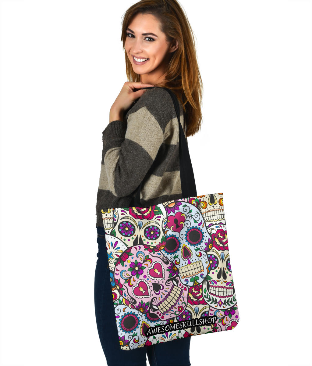 Awesome skull tote bag