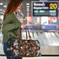 Skulls and Roses on Silver Travel Bag