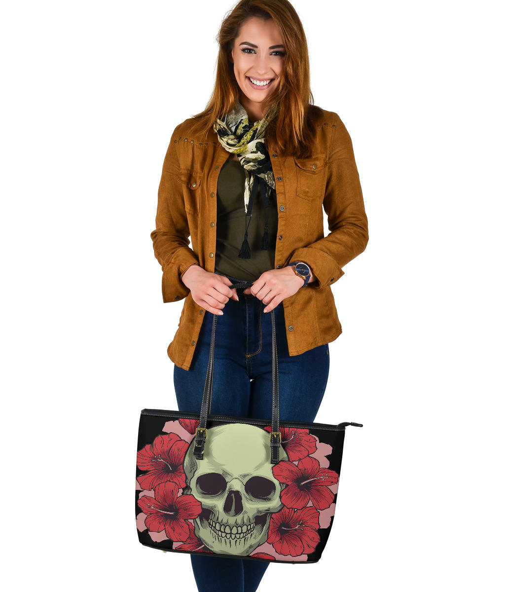 Floral skull bag purse handbag