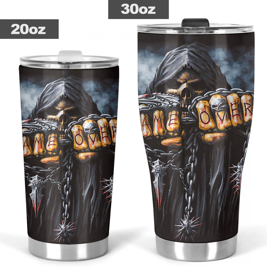 Grim reaper skeleton skull tumbler mugs