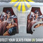Set 2 pcs Grim reaper with girls car seat cover