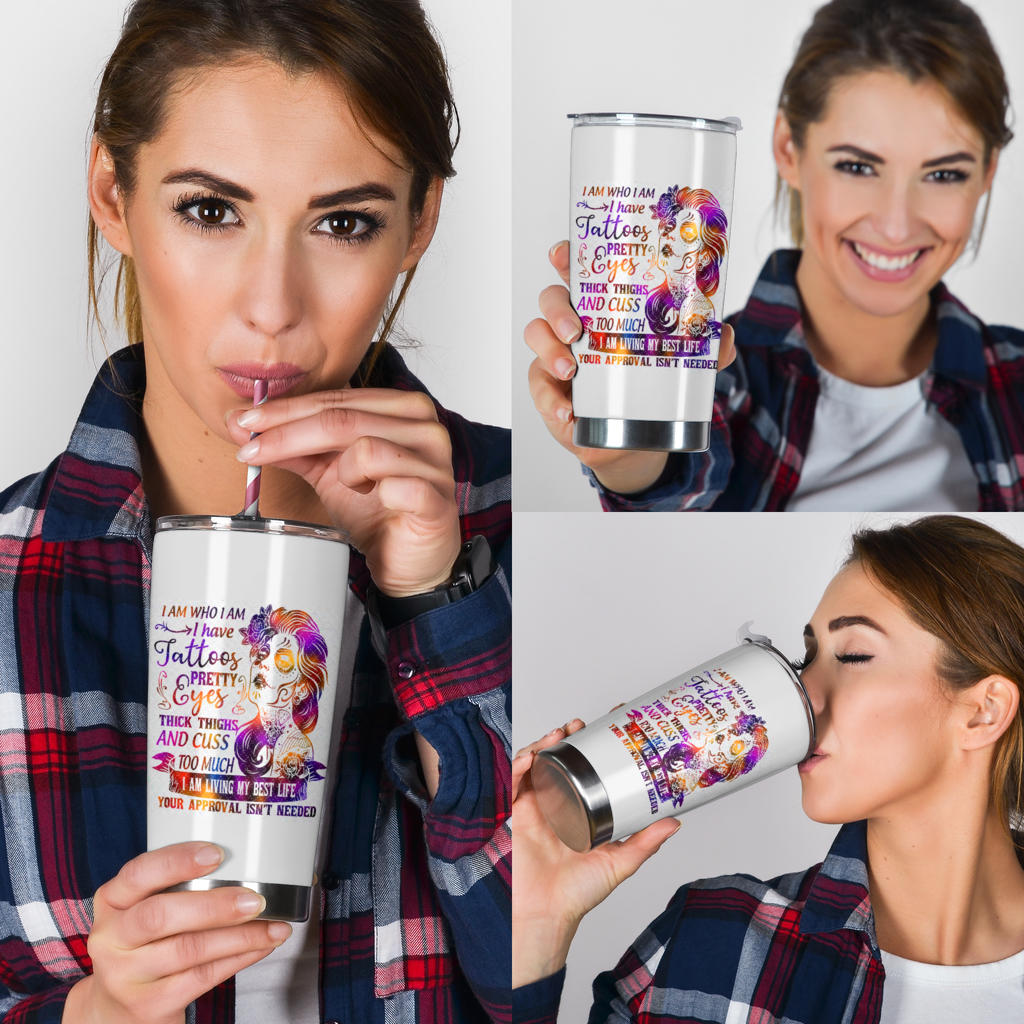 Sugar skull girl tumbler