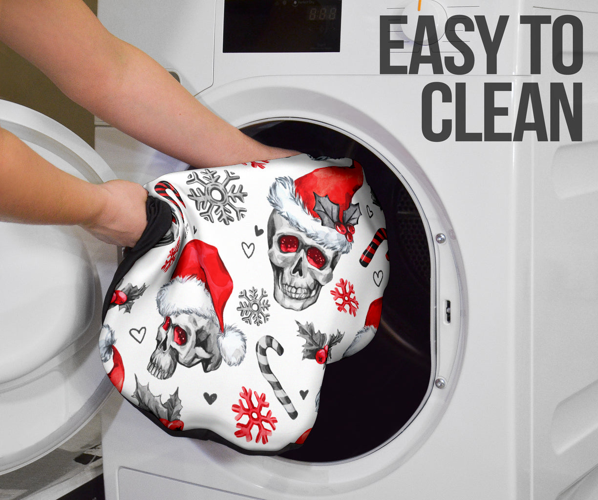 Skull christmas car seat cover