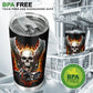 Motorcycle biker skull tumbler cup mug
