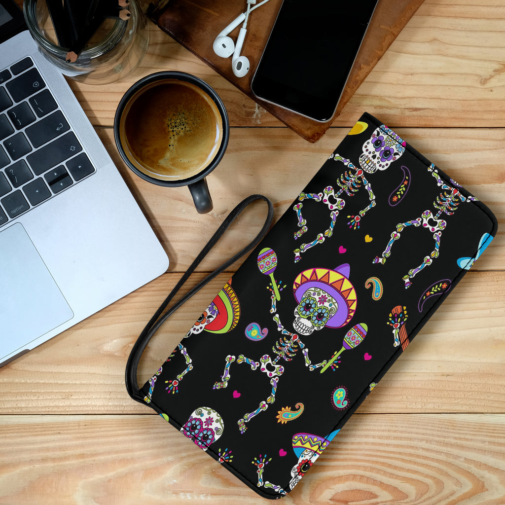 Day of the dead clutch purse