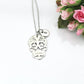 Sugar Skull Necklace, Silver Sugar Skull Charm, Gothic Gift, Halloween Gift