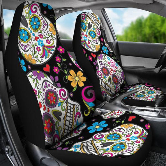 Skulls Car Seat Covers, car seat cover, seat cover for car, car seat cover girl