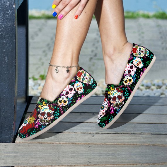 Sugar Skull Lovers Casual Shoes
