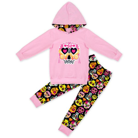 Kids Fall clothes kids long sleeve outfits baby girls hoodie clothing girls skull
