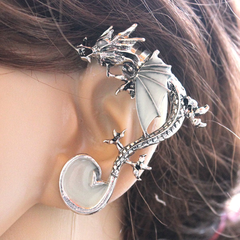 The Whispering Dragon Glow In The Dark Handcrafted Ear Cuff