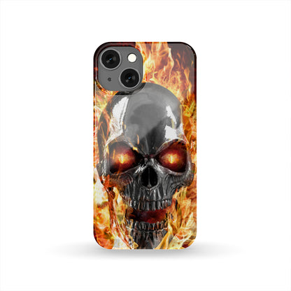 Burning skull phone case