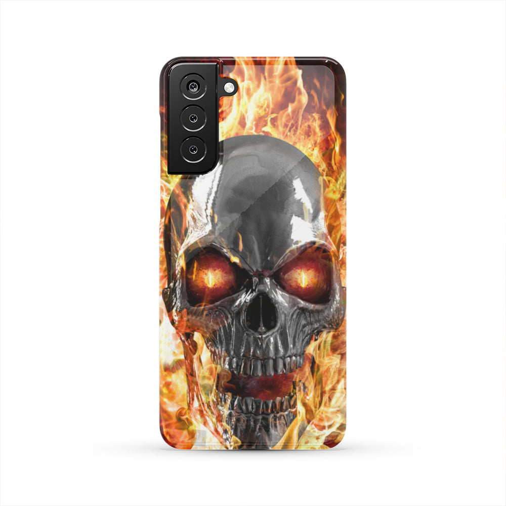 Burning skull phone case