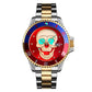 Skull Quartz Watch Skeleton Creative Watches Stainless Steel Male Clock Waterproof Wristwatch