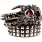 Full big rivet belt skull ghost hand god's metal buckle belts devil eyes bone ghost claw