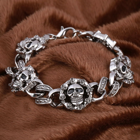 Gothic Skull Charm Bracelet Men's Bracelet
