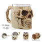 Silver Skull Dragon Resin Stainless Steel Beer Mug 450ml Coffee Cup Retro Tankard Creative Viking Tea Mug Pub Bar Decoration