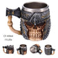 Silver Skull Dragon Resin Stainless Steel Beer Mug 450ml Coffee Cup Retro Tankard Creative Viking Tea Mug Pub Bar Decoration