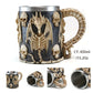 Silver Skull Dragon Resin Stainless Steel Beer Mug 450ml Coffee Cup Retro Tankard Creative Viking Tea Mug Pub Bar Decoration