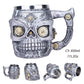 Silver Skull Dragon Resin Stainless Steel Beer Mug 450ml Coffee Cup Retro Tankard Creative Viking Tea Mug Pub Bar Decoration