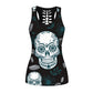 Sexy Slim Gothic Skull Head Women Tank Tops