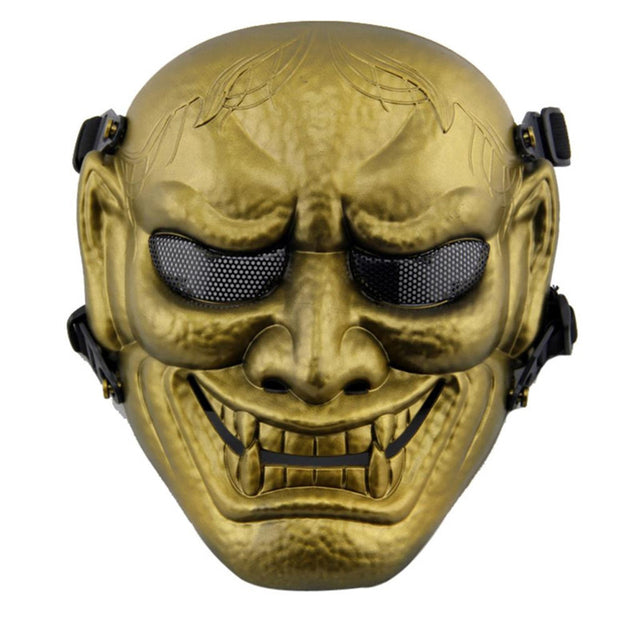 Military Japanese Ghost King Samurai Skull Mask Halloween Cosplay Movie Props Tactical Paintball BB Gun Shooting Airsoft Mask
