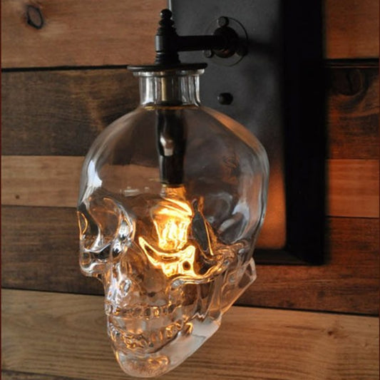 Industrial Vintage Wall Lamp Glass Skull Shape For Living Room Bedroom Nordic Home Decor Creative Bedside Wall Light Fixtures