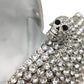 Boutique Halloween Novelty Funny Skull Clutch Women Silver Bags Party Crystal Purses and Handbags